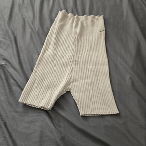 Cozy Cream Ribbed Kids Bottoms